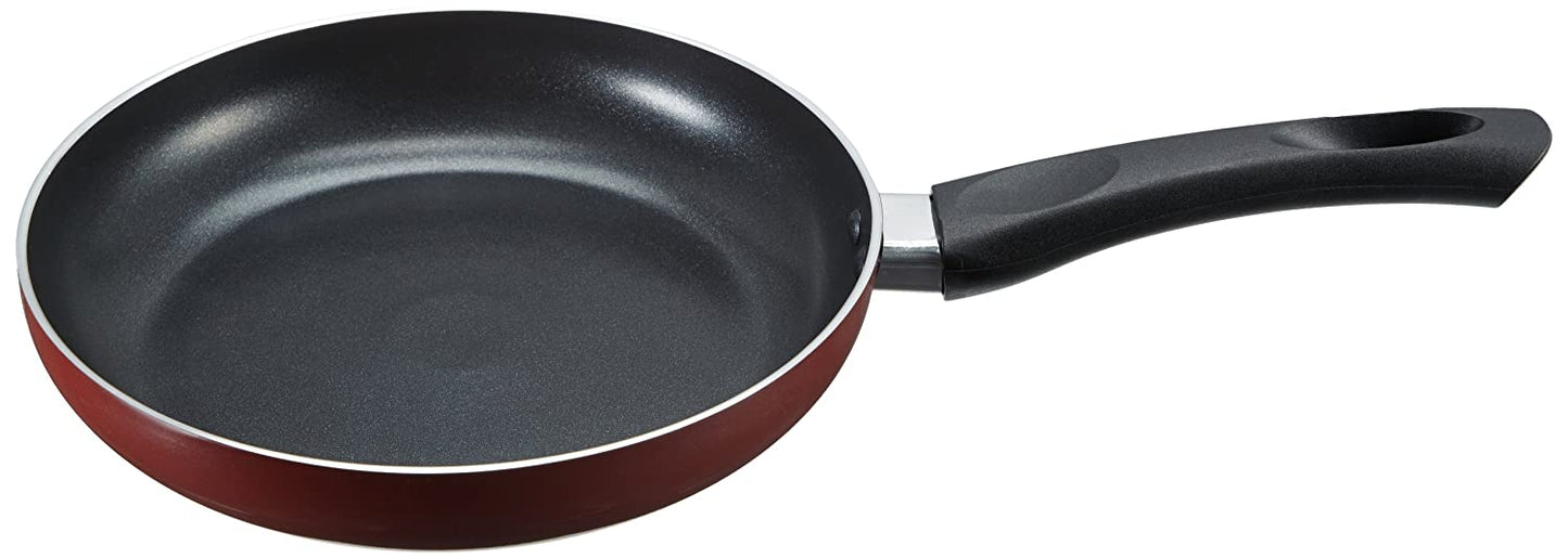 Prestige Omega Deluxe Induction Base Non-Stick Aluminium, Glass Kitchen Set, 3-Pieces, Red