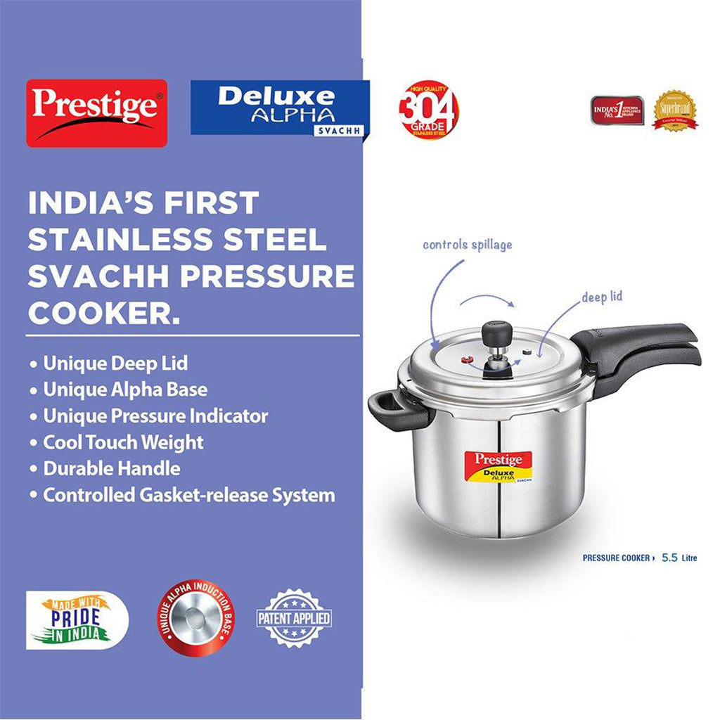 Stainless Steel Pressure Cooker Induction - 3.0Ltr