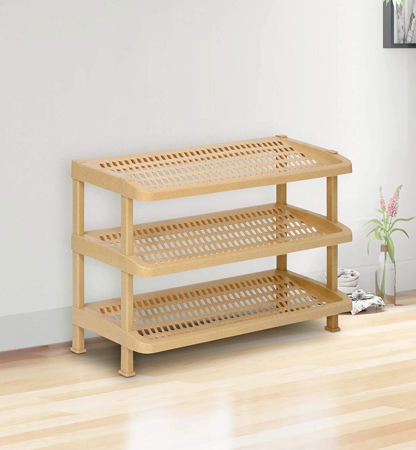 Nilkamal Multipurpose Rack 03 (Marble Beige)