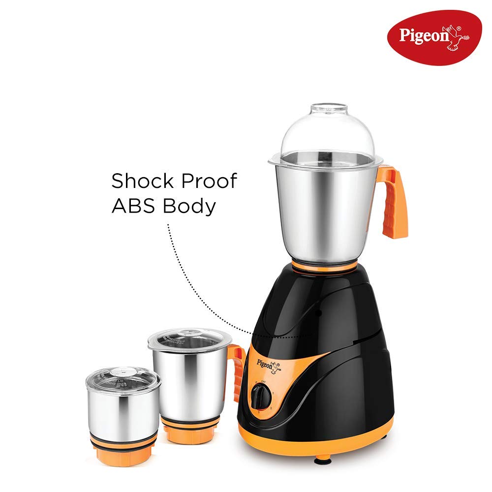 Pigeon mx7 Polycarbonate Black Pearl Mixer Grinder (750W, Multicolour)