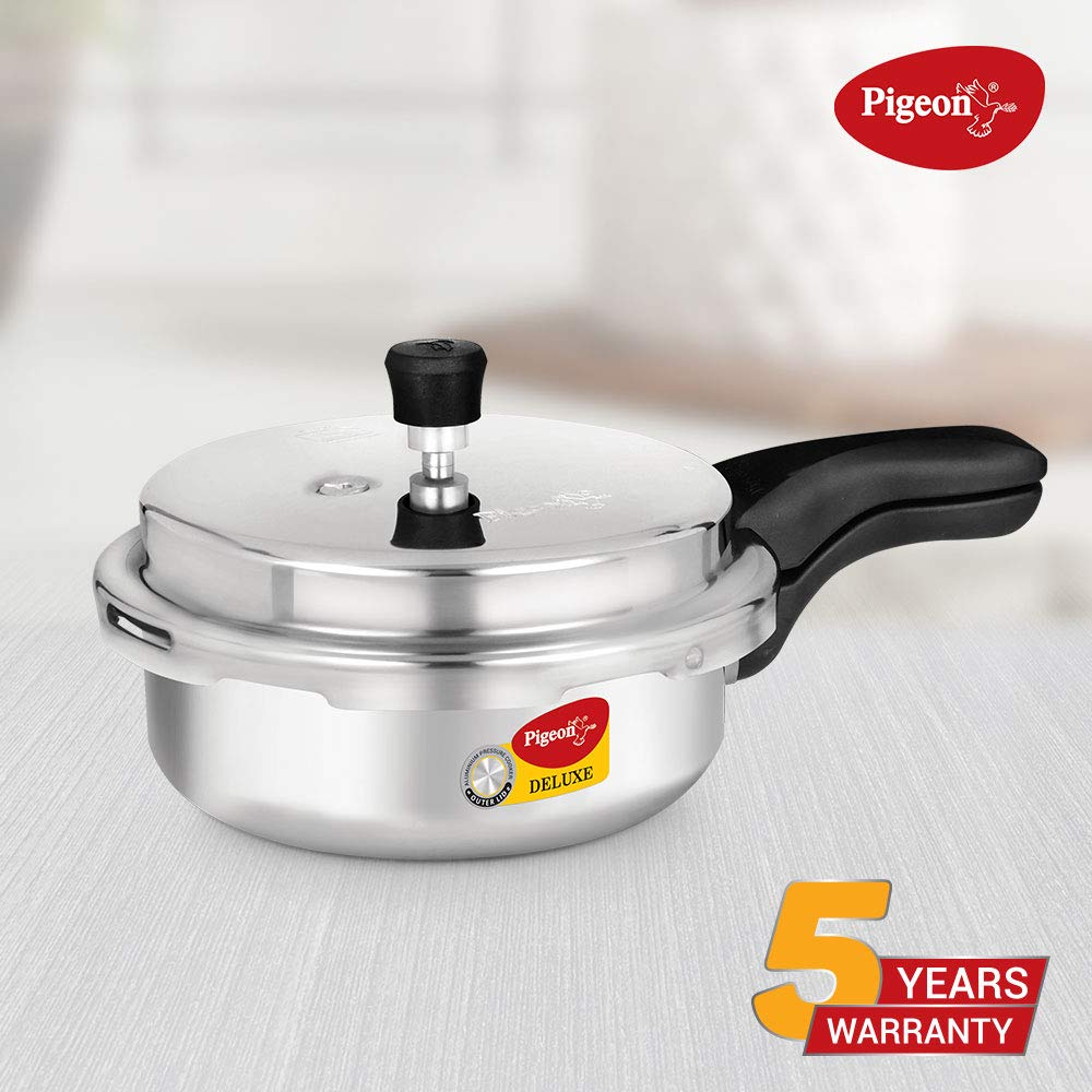 Pigeon by Stovekraft Aluminium Pressure Pan Junior with Outer Lid, 3.5-Litres,Silver